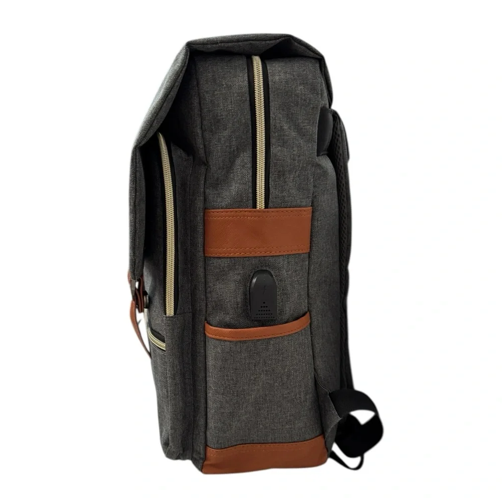 Modoker 15'' Vintage Laptop Backpack with USB‎ Charging Port